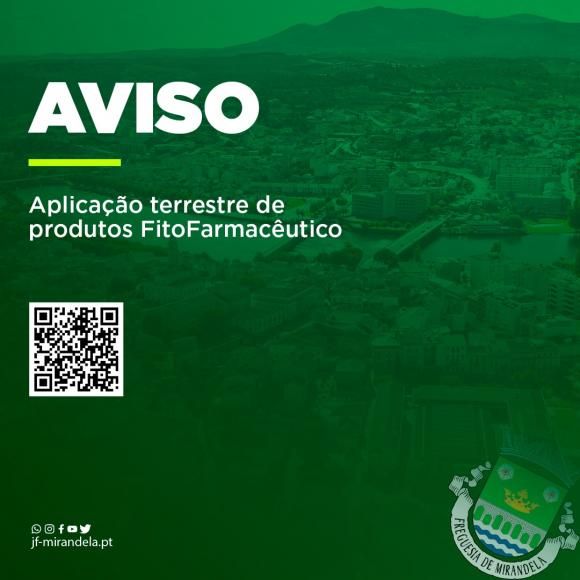 AVISO - CONTROLO DE VEGETA&Ccedil;&Atilde;O C/ APLICA&Ccedil;&Atilde;O DE PRODUTOS FITOFARMAC&Ecirc;UTICOS