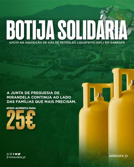Botija Solid&aacute;ria sobe para 25&euro; em Abril, Maio e Junho