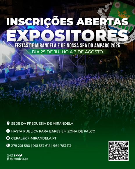 Abertas Inscrições para Expositores - Festas de Mirandela Abertas Inscrições para Expositores - Festas de Mirandela