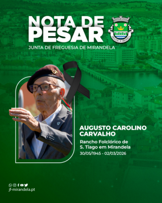 Nota de Pesar | Falecimento de Augusto Carolino Carvalho