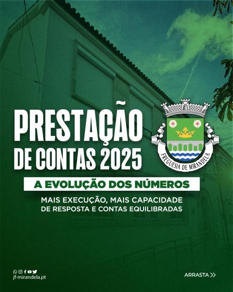 Presta&ccedil;&atilde;o de Contas 2025 | A evolu&ccedil;&atilde;o dos n&uacute;meros