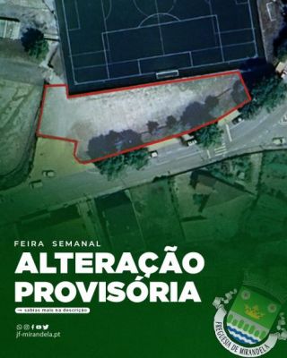 Feira Semanal &ndash; Altera&ccedil;&atilde;o Provis&oacute;ria