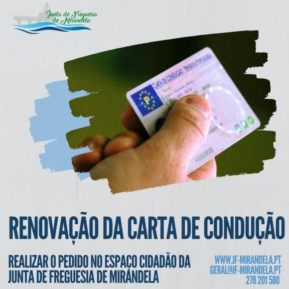 Renovar a carta de condução na Junta de Freguesia