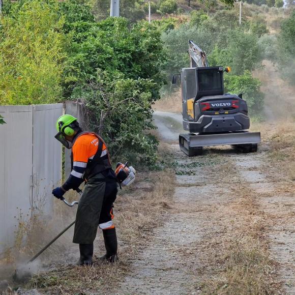 Limpeza de caminhos e bermas