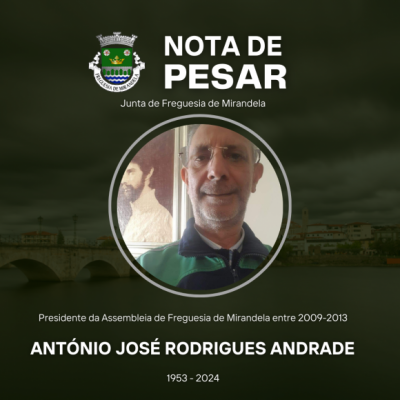 Nota de Pesar pelo Falecimento de António José Rodrigues Andrade