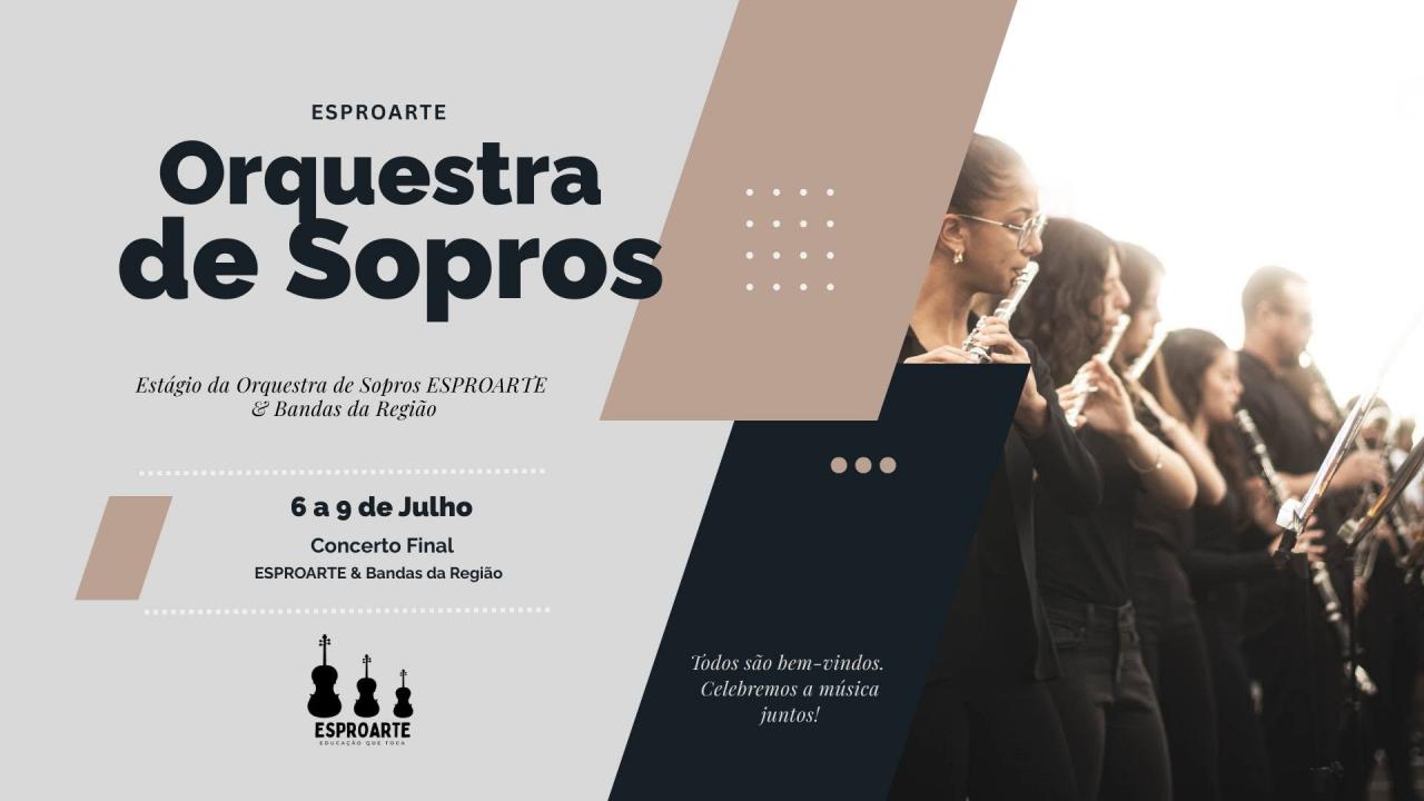 Est&aacute;gio de Orquestra de Sopros ESPROARTE & Bandas da Regi&atilde;o