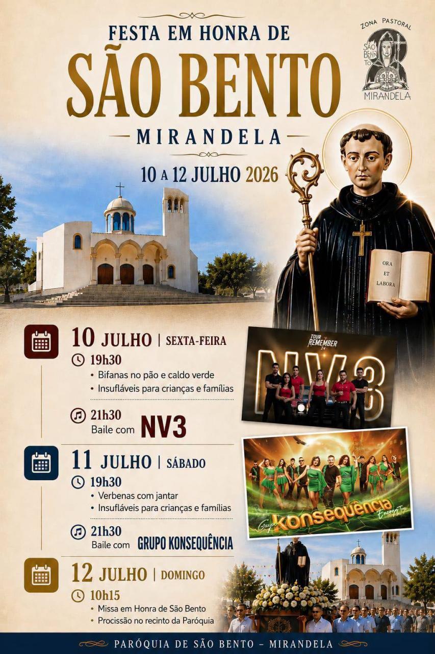 Festas em Honra de S&atilde;o Bento 2026