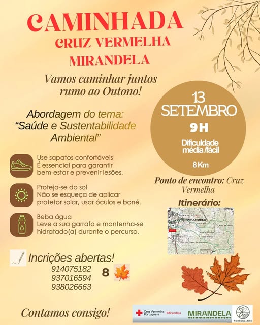 Caminhada Comunit&aacute;ria &ldquo;Sa&uacute;de e Sustentabilidade Ambiental&rdquo; | Cruz Vermelha de Mirandela & Munic&iacute;pio de Mirandela