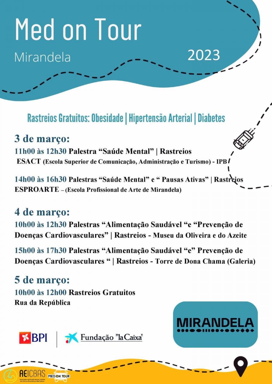 Saúde | Mirandela e Torre de Dona Chama recebem estudantes de medicina para rasteiros gratuitos e palestras.
