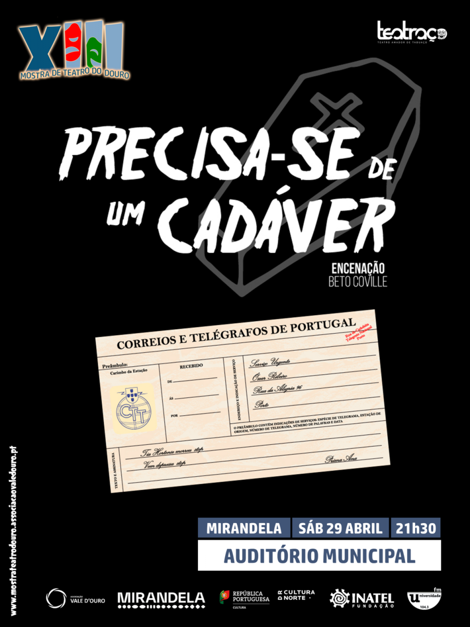 Teatro - Precisa-se de um Cadáver |