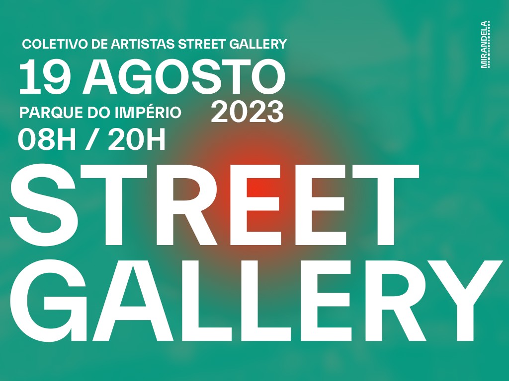 Exposição de arte na rua acompanhada de música ambiente, promovida pelo Coletivo de Artistas Street Gallery.