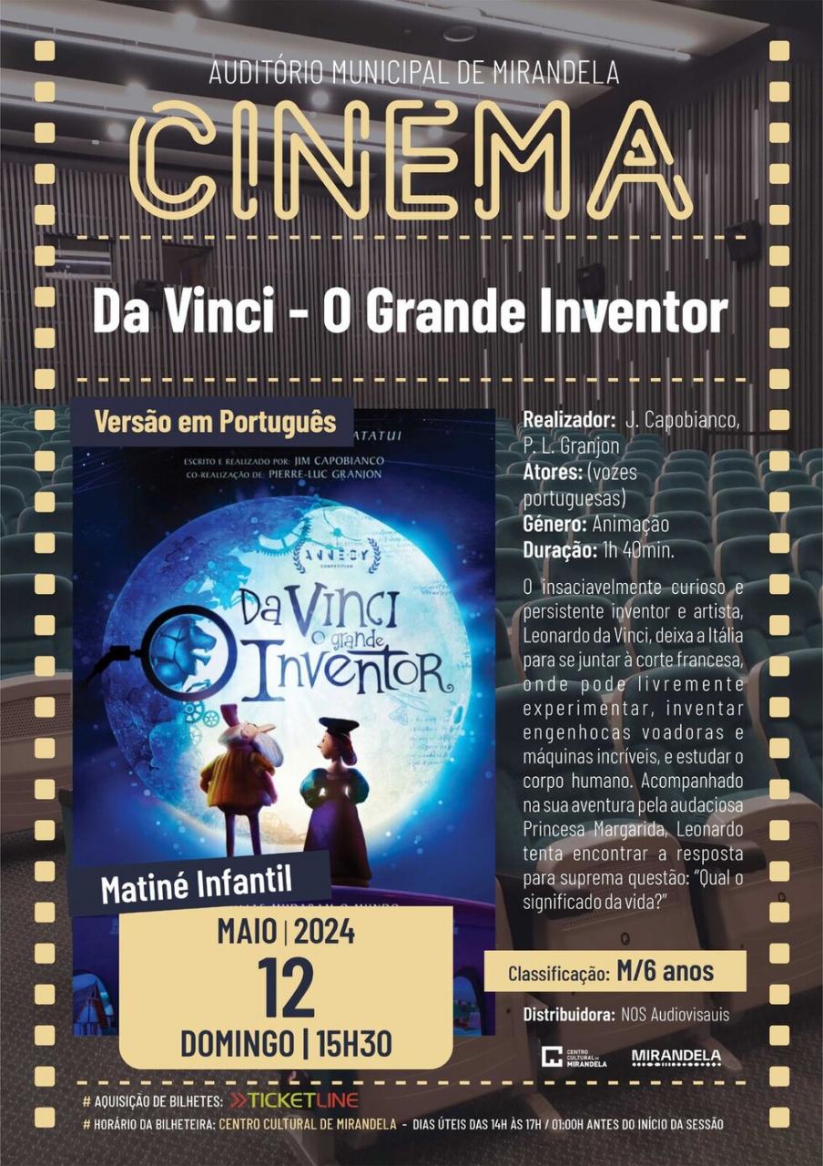 Da Vinci - O Grande Inventor | Cinema - Matiné Infantil