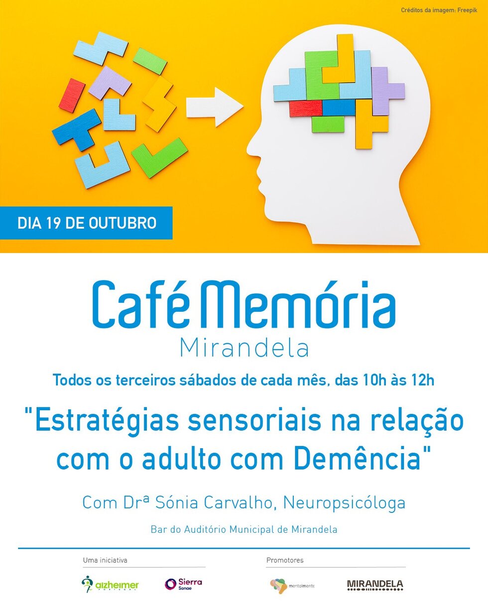 Café Memória - “Estratégias sensoriais na relação com o adulto com demência”, com Sónia Carvalho