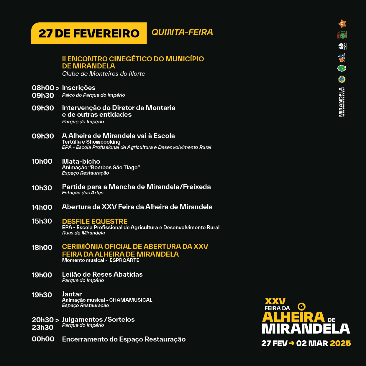XXV Feira da Alheira de Mirandela- 27 de Fevereiro a 2 de Março 