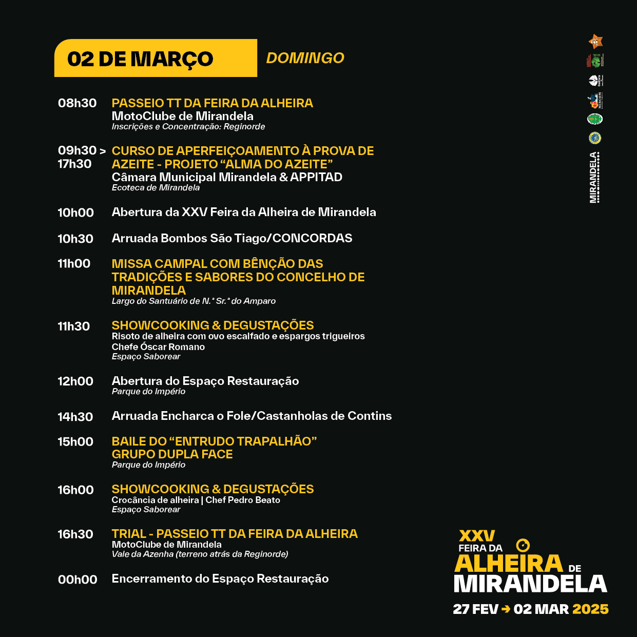 XXV Feira da Alheira de Mirandela- 27 de Fevereiro a 2 de Março