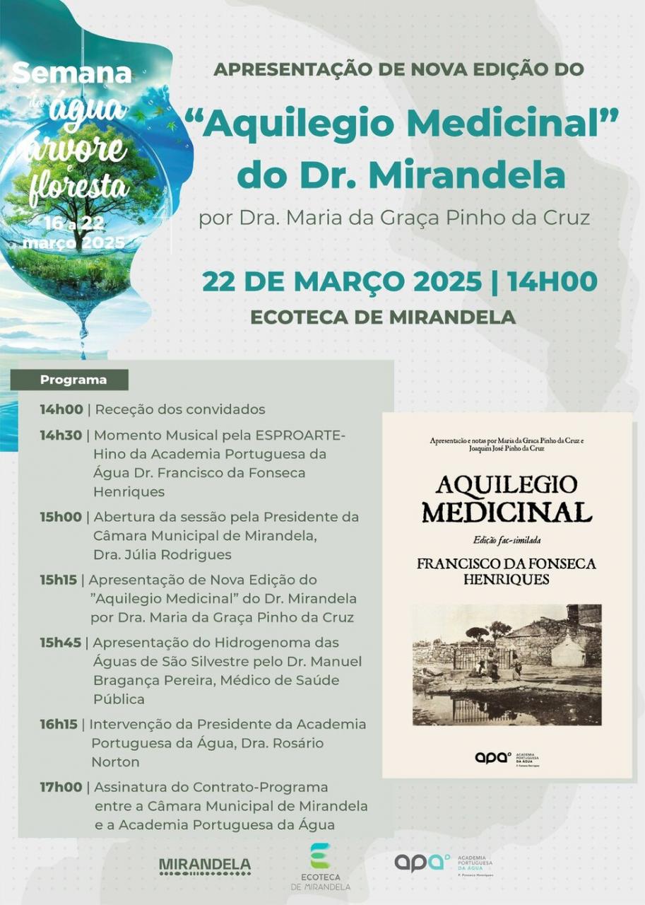 Apresentação de Nova Edição do 'Aquilégio Medicinal' do Dr. Mirandela | Semana da Água, Árvore e Floresta