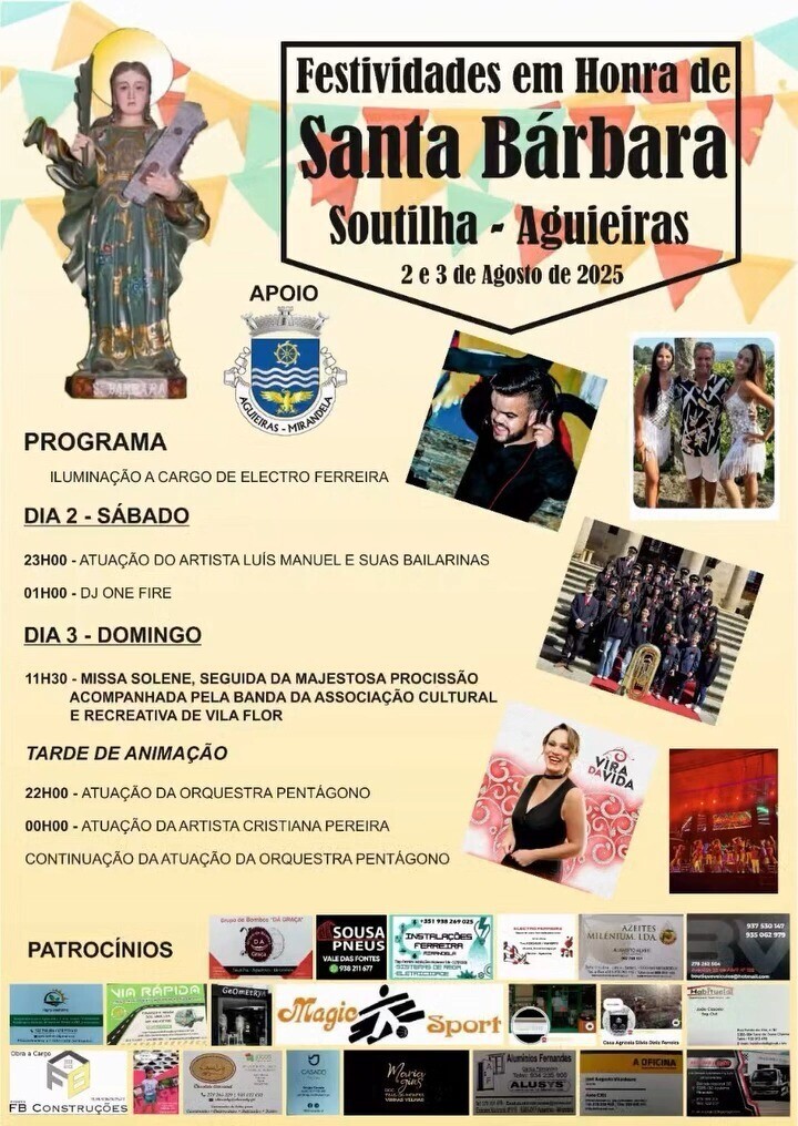 Festividades em Honra de Santa Bárbara | Soutilha – Aguieiras