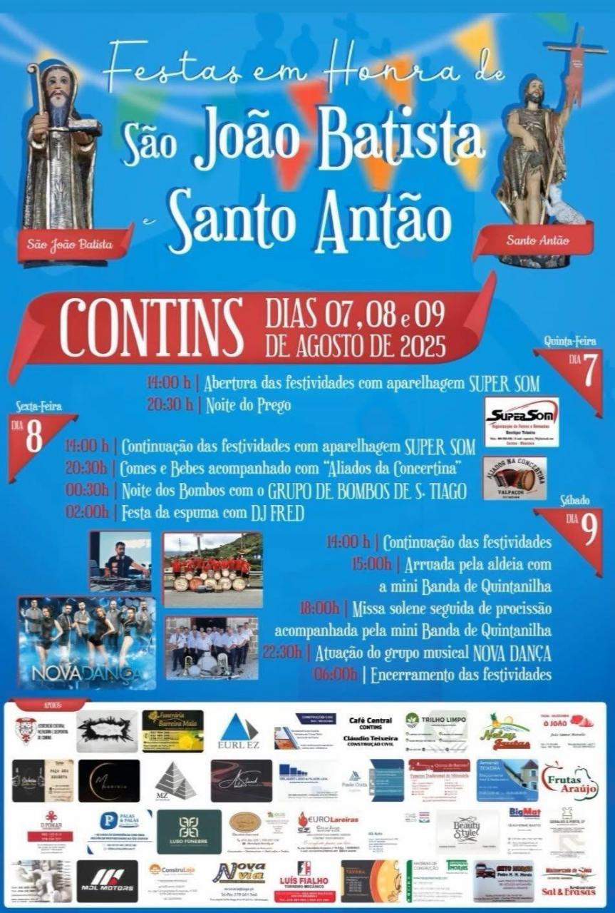 Festas em Honra de São João Batista e Santo Antão | Contins