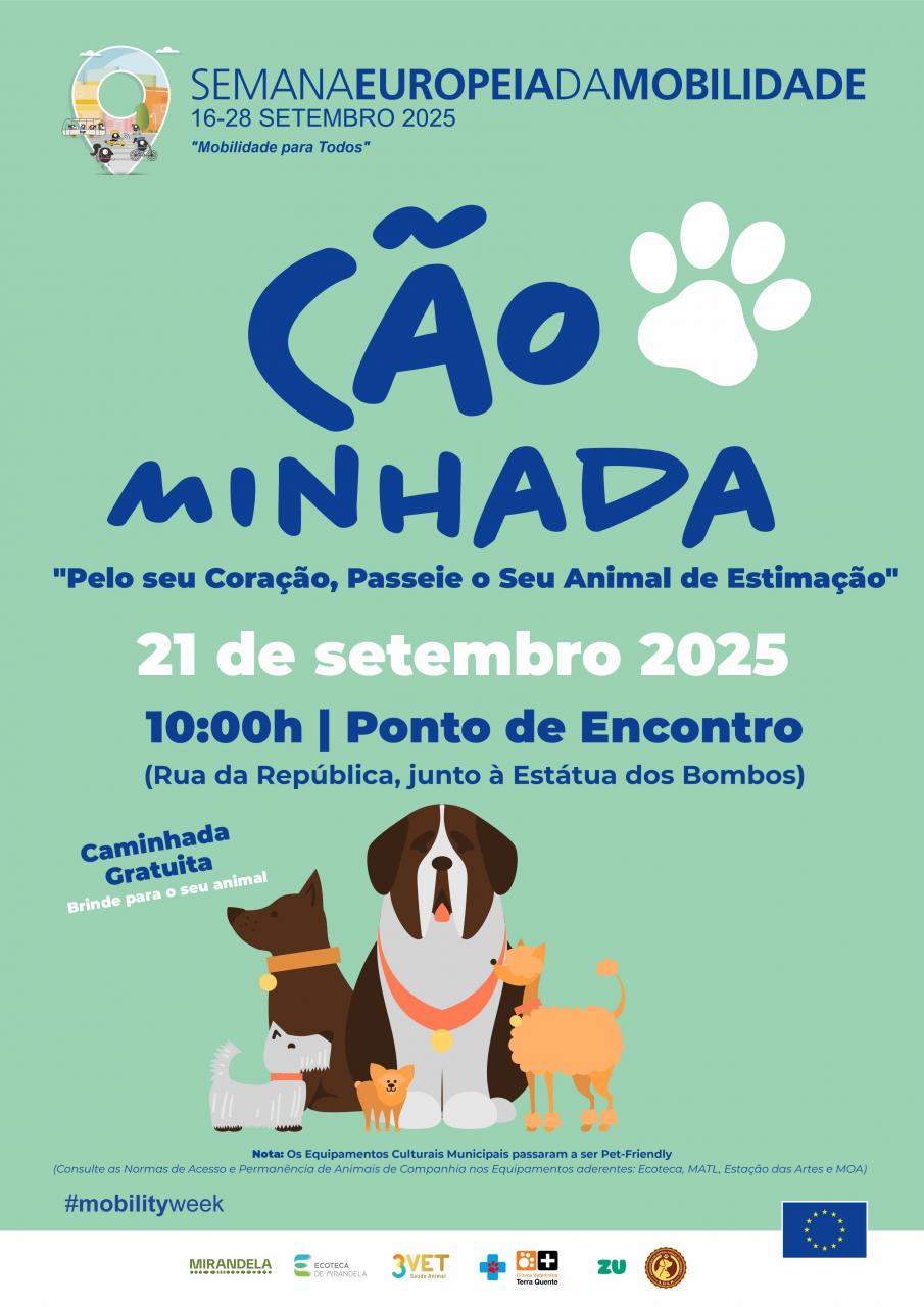 Cãominhada ​​'Pelo seu Coração passeie o Seu Animal de Estimação' | Semana Europeia da Mobilidade