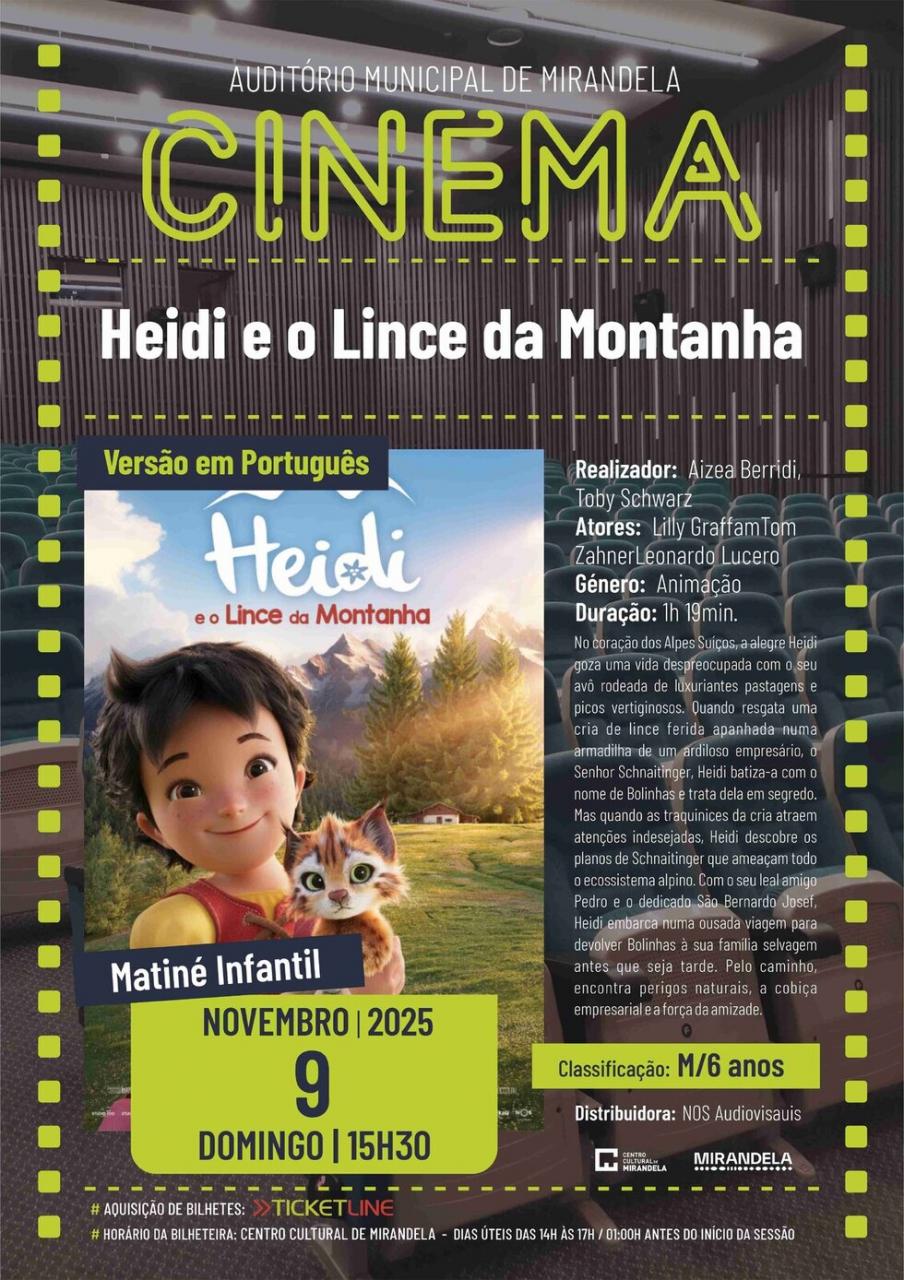 Heidi e o Lince da Montanha | Cinema - Matiné Infantil