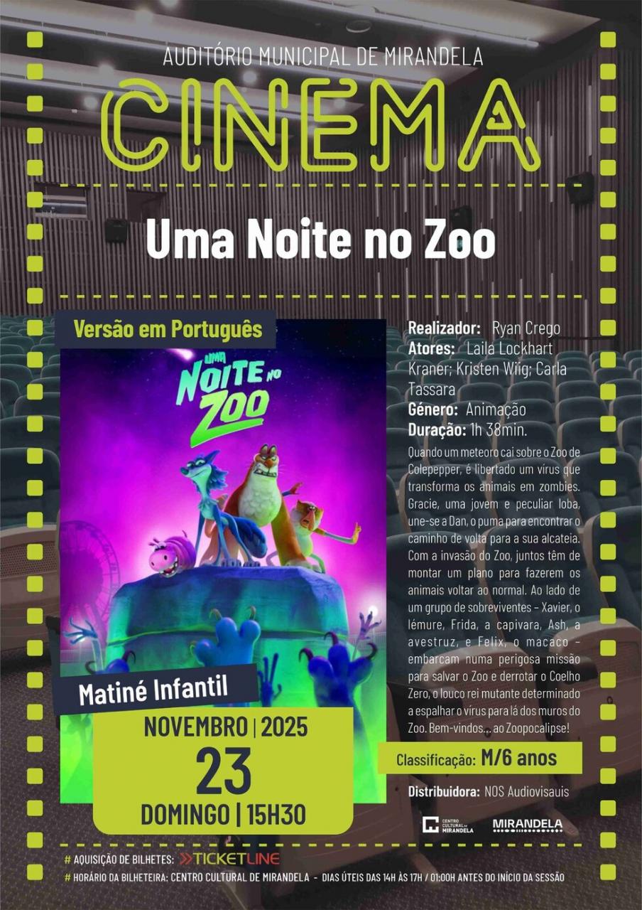 Uma Noite no Zoo | Cinema - Matiné Infantil