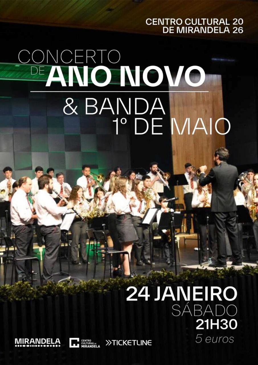 Concerto de Ano Novo da Banda 1.&ordm; de Maio de Mirandela | Centro Cultural de Mirandela