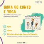 Hora do Conto e Yoga - fevereiro 2026 | Biblioteca Municipal Sarmento Pimentel